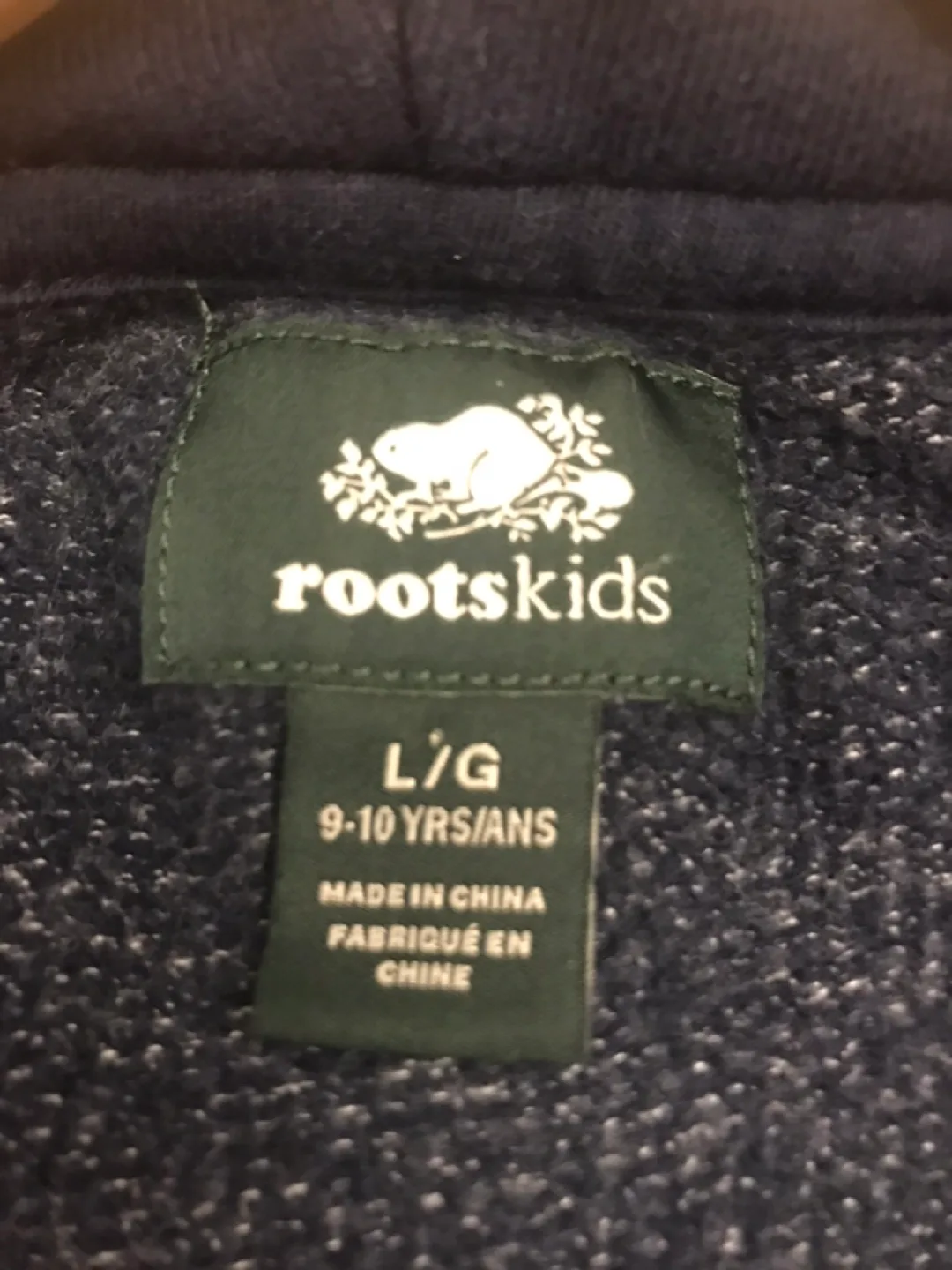 Roots Kids Full Zip Hoodie - Size L (9-10 yrs) image indicator(4)