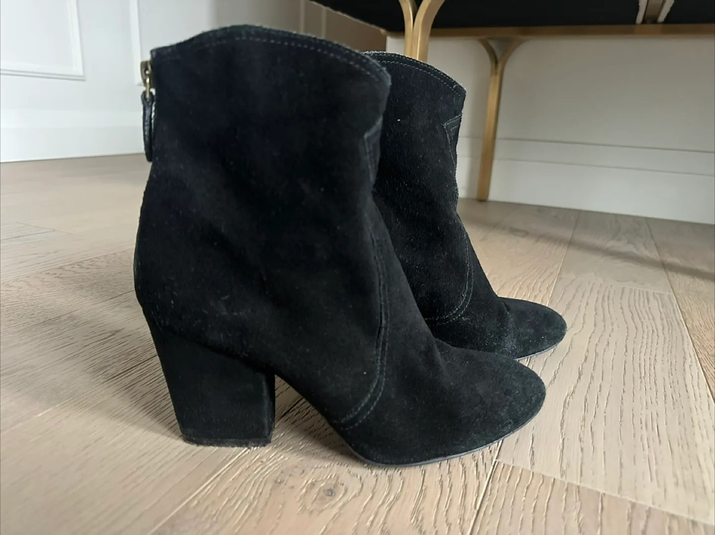 Black suede Nine West boots - woman’s size 8 thumbnail
