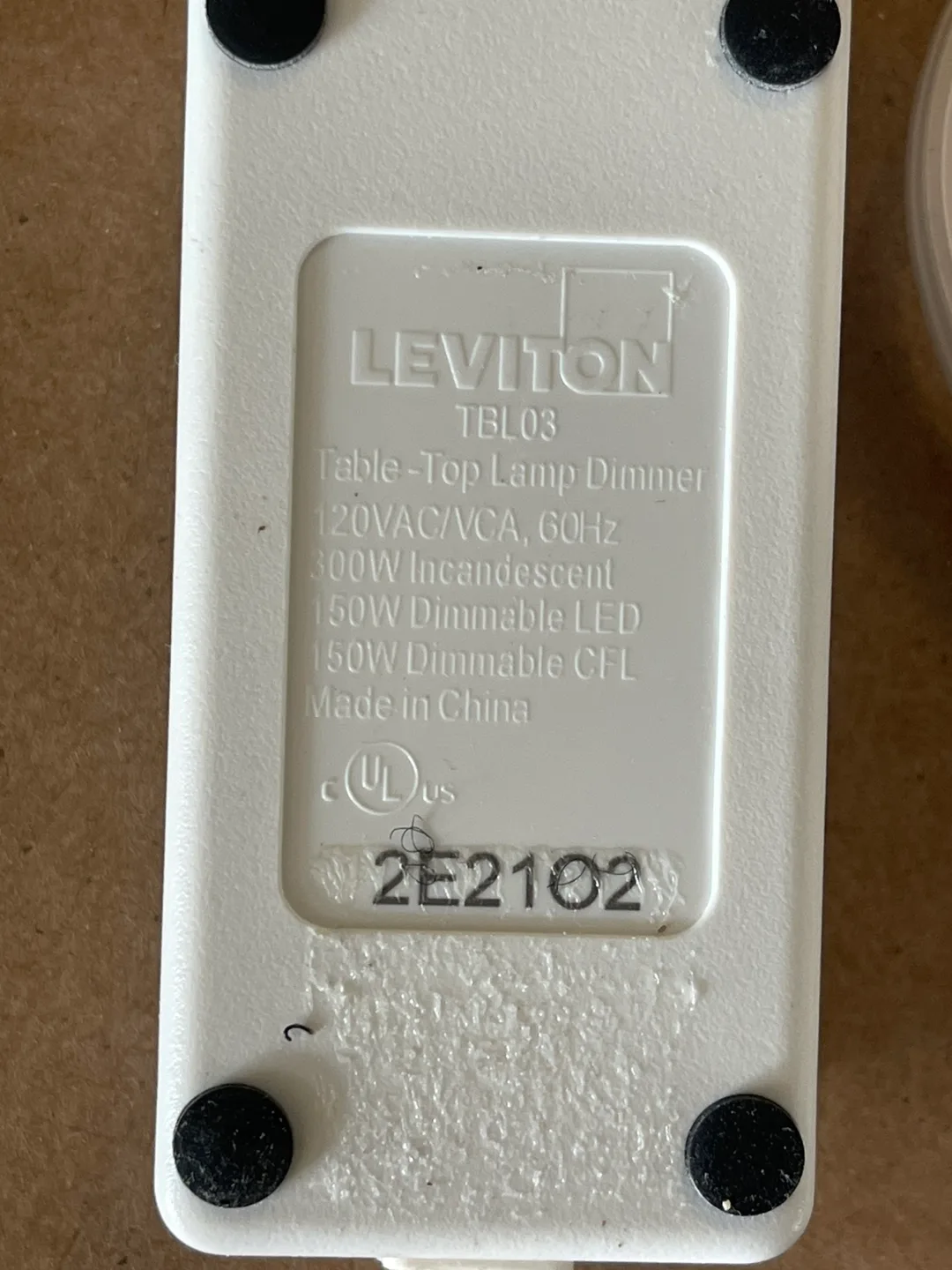 Leviton TBL03 Table-Top Lamp Dimmer thumbnail