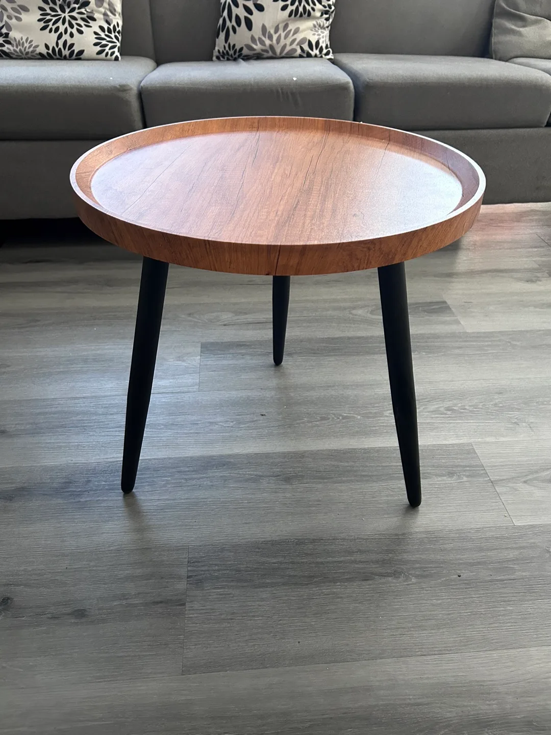 Round Wood Accent Table thumbnail