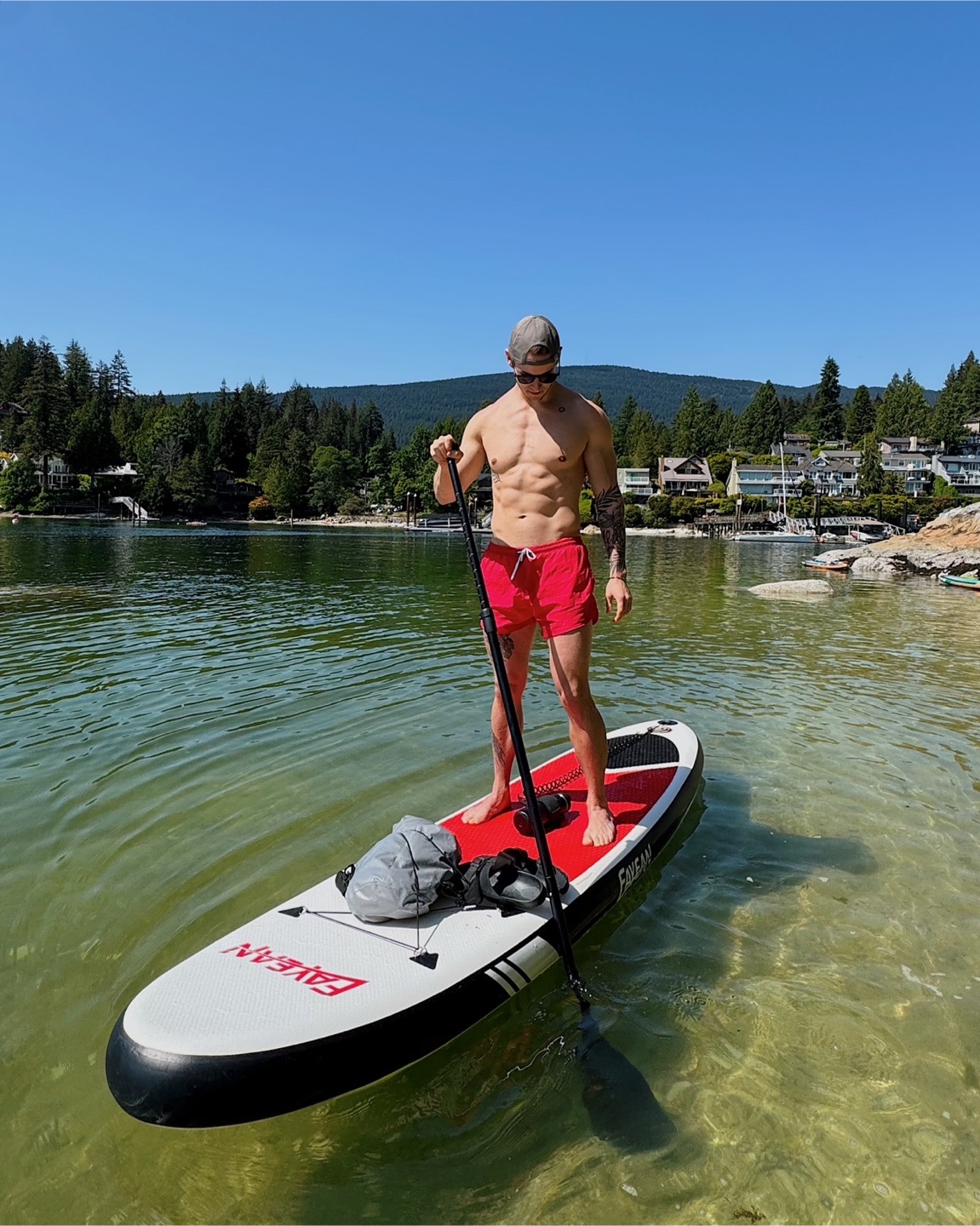 FAYEAN Inflatable Stand Up Paddle Board - Red/White - photo 3