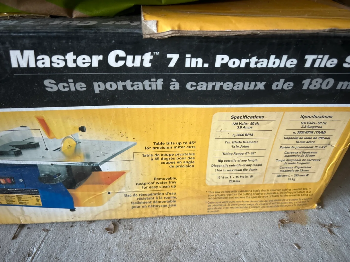 Master Cut 7-in. Portable Tile Saw image indicator(2)