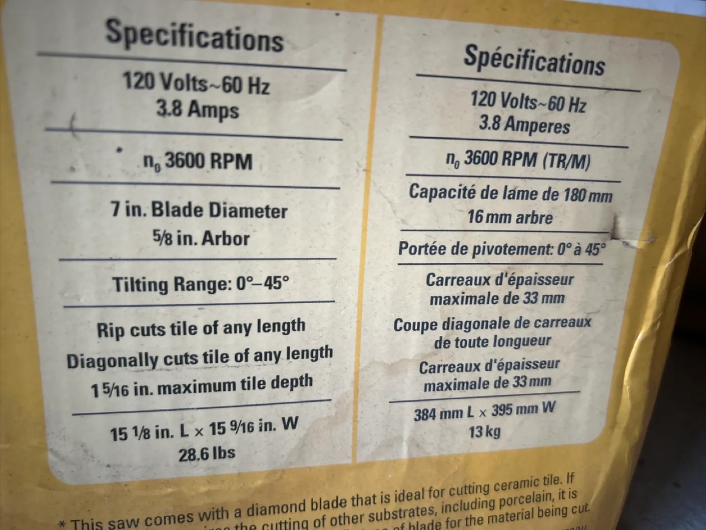 Master Cut 7-in. Portable Tile Saw image indicator(3)
