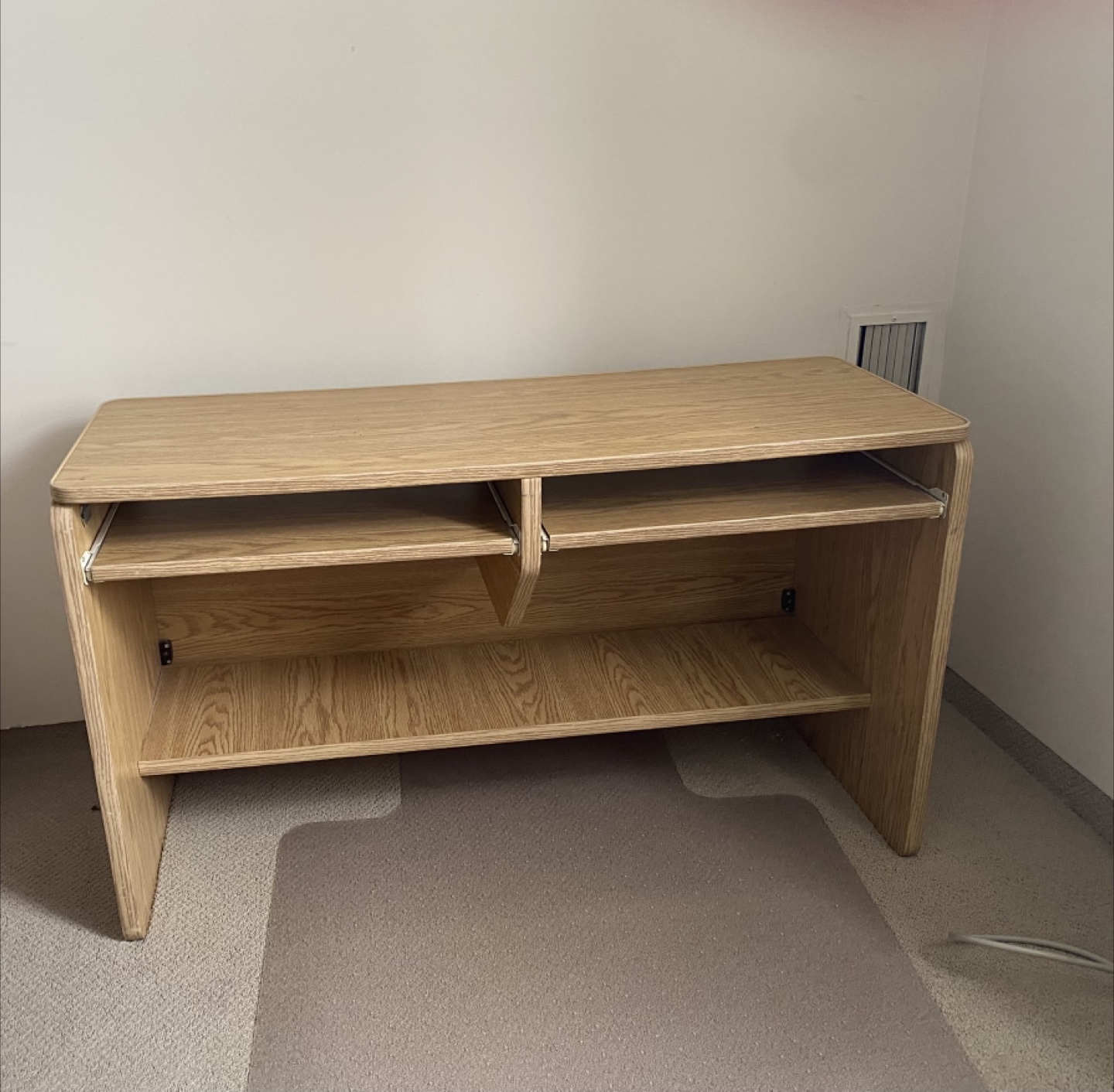 Wooden Desk with Shelves