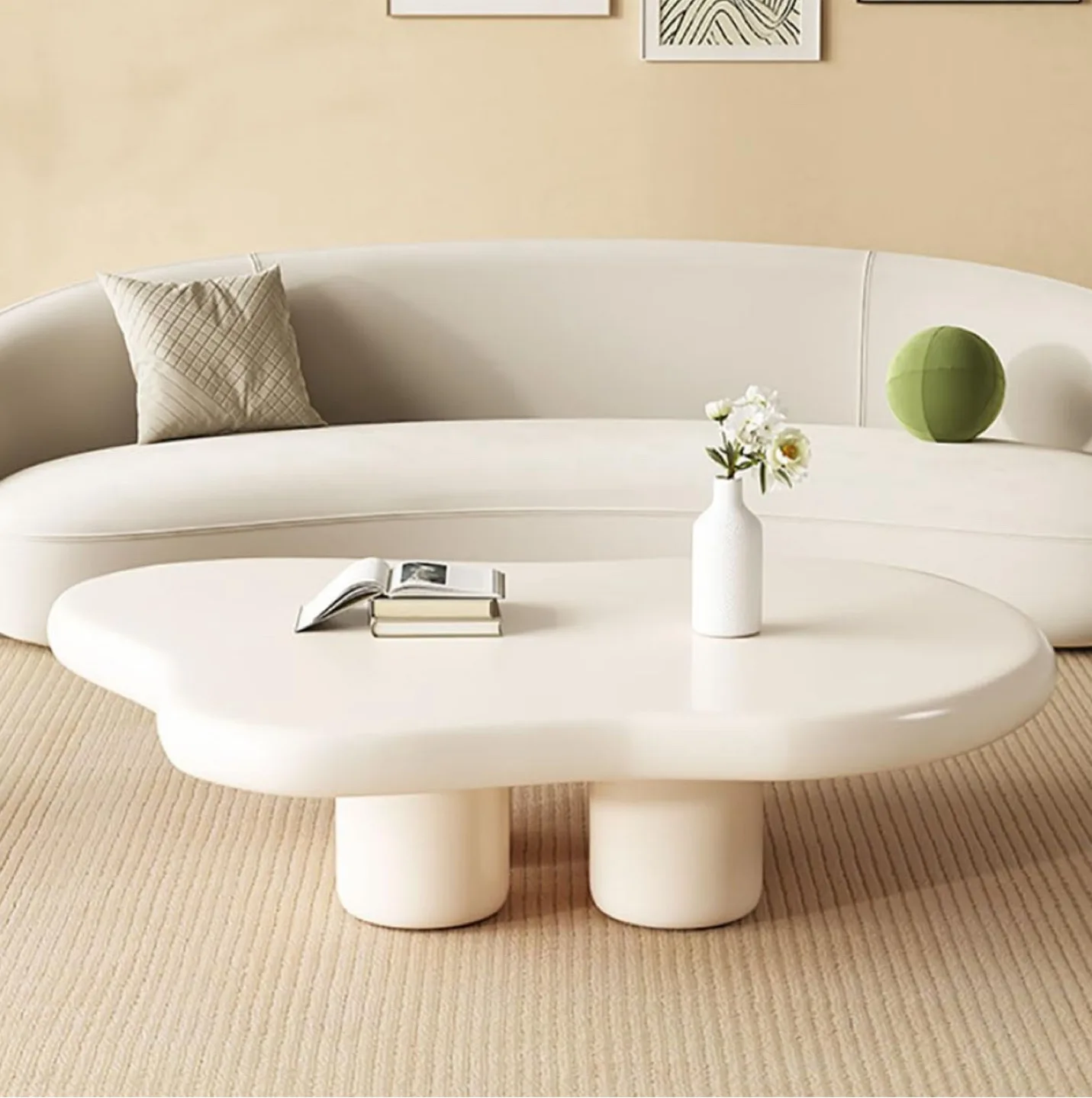 Cloud-Shaped Coffee Table - 39.4 x 23.6 inches image indicator(2)