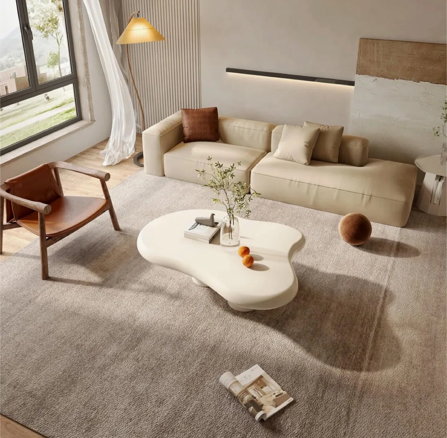 Cloud-Shaped Coffee Table - 39.4 x 23.6 inches image indicator(4)