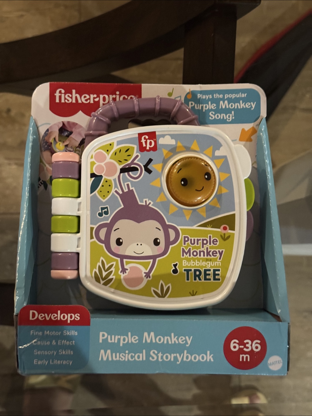 Fisher-Price Purple Monkey Musical Storybook (6-36m) - photo 2