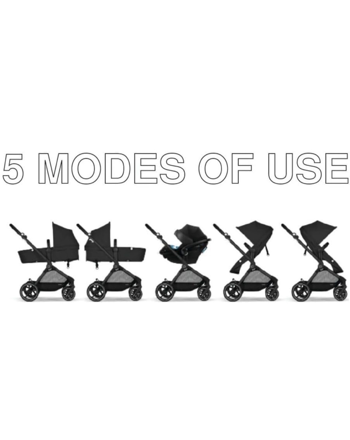 Cybex EOS 5-in-1 Travel Stroller + Aton 2 Infant Car Seat - photo 3