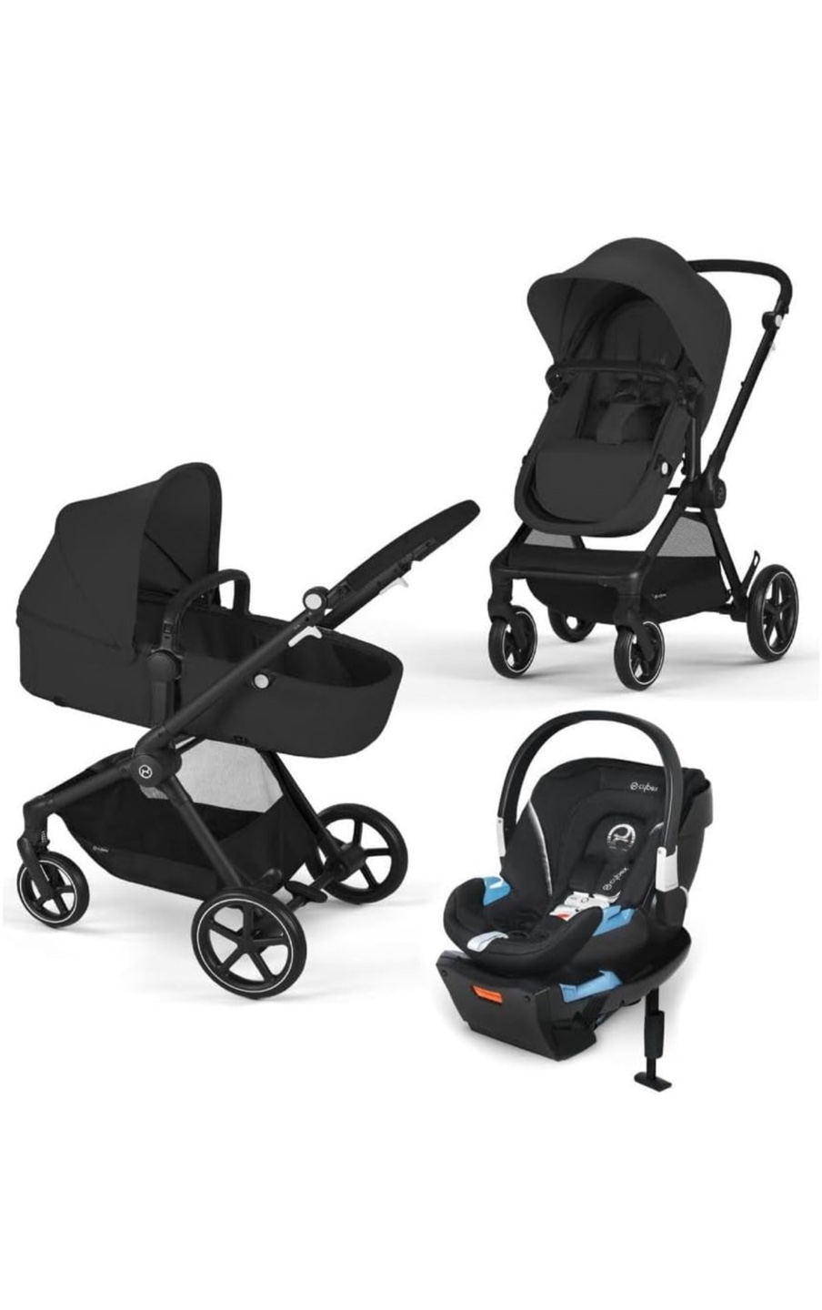 Cybex EOS 5-in-1 Travel Stroller + Aton 2 Infant Car Seat