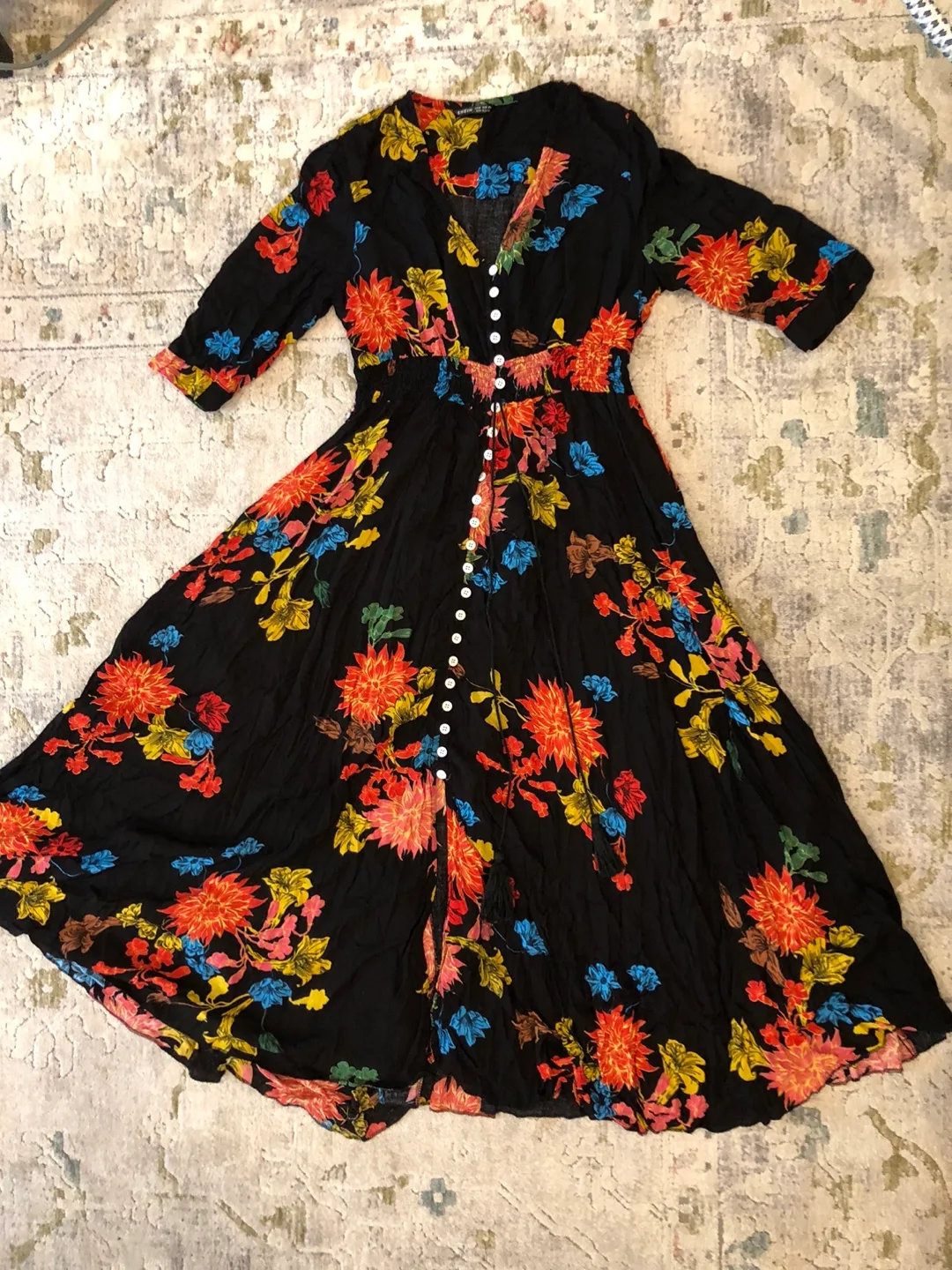 Shein Floral Print Dress - Size M thumbnail