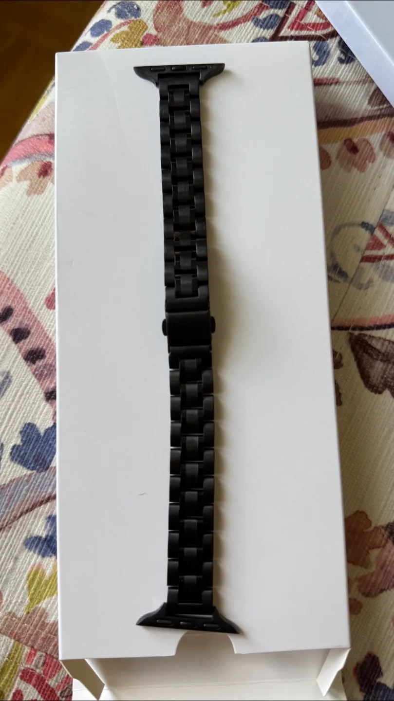 Black Stainless Steel Apple Watch Band image indicator(4)
