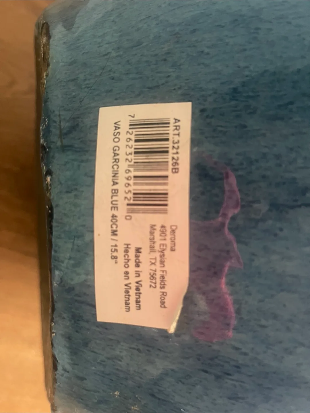 Deroma Vaso Garcinia Blue Planter - 15.8" image indicator(3)