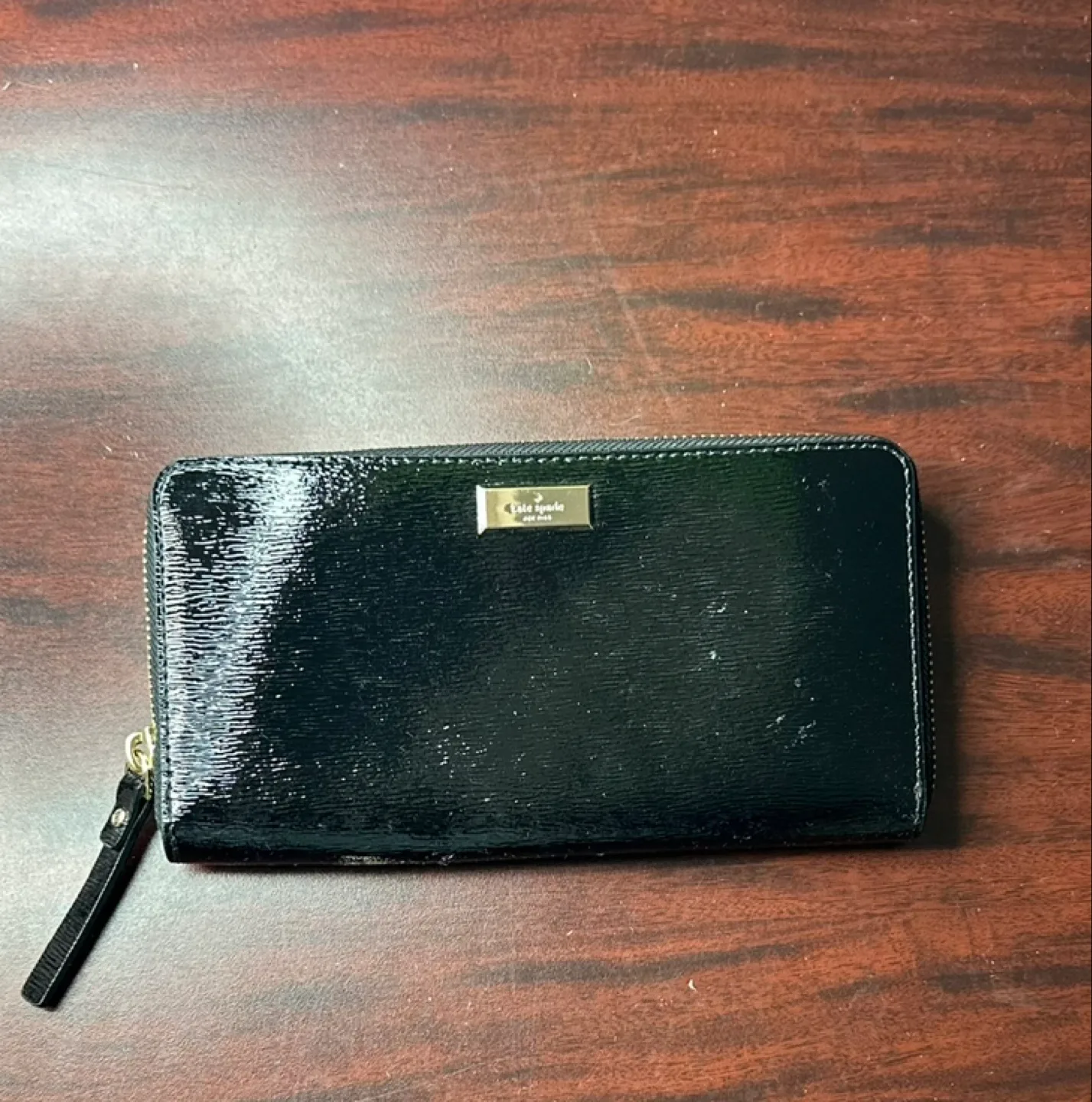 Kate Spade Black Patent Leather Wallet image indicator(3)