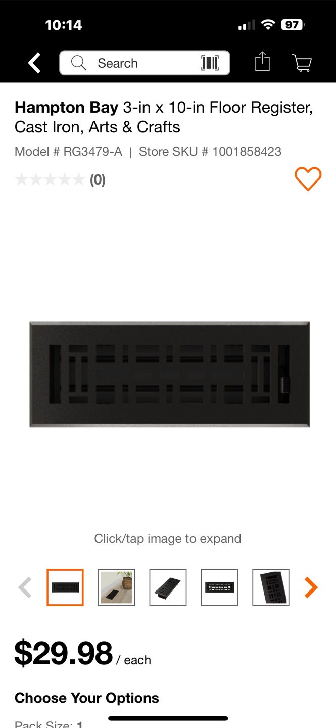 Manor House Floor Register Vent Cover - Black - photo 3