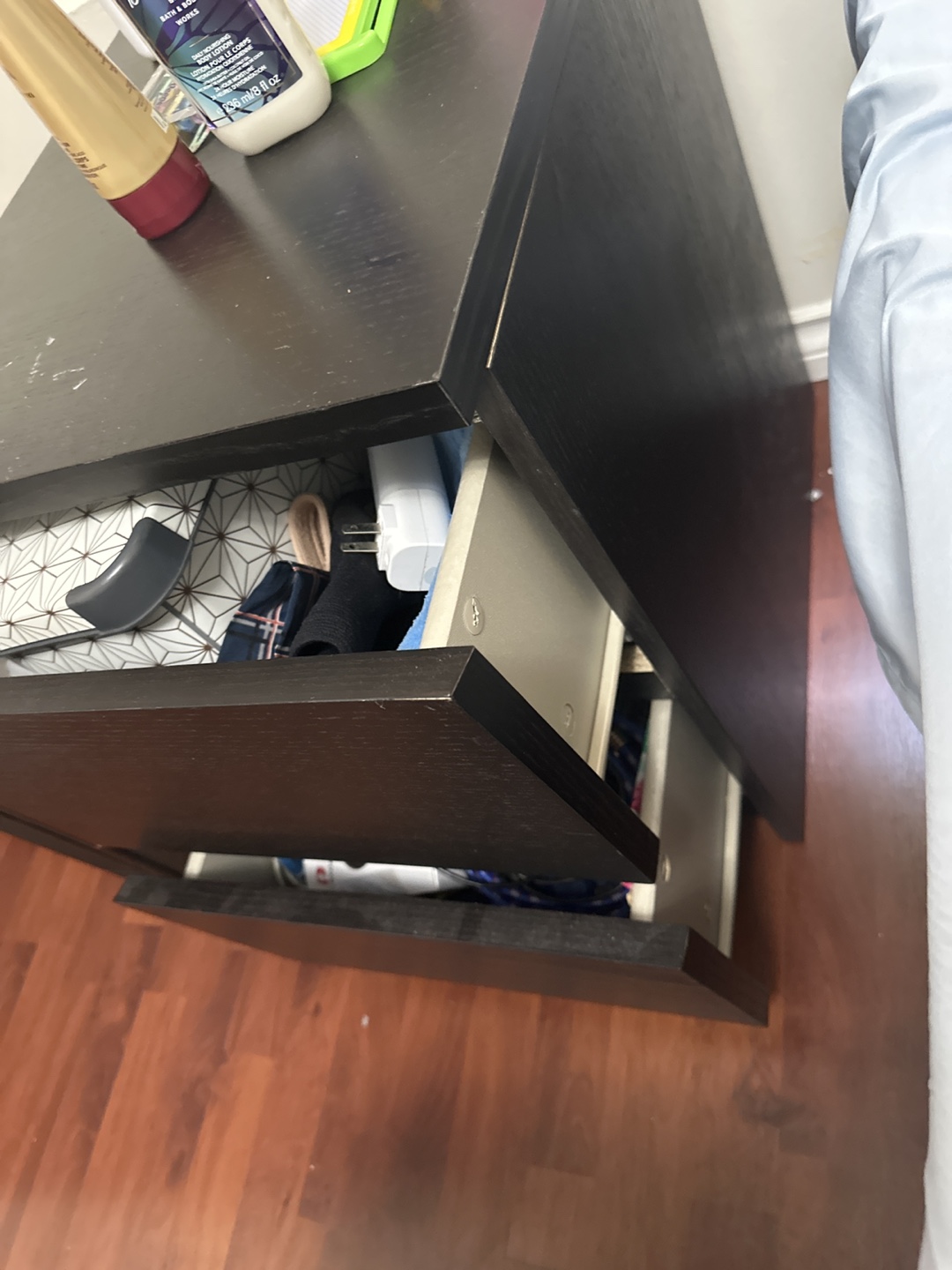 IKEA Hemnes Black-Brown Nightstand - photo 2