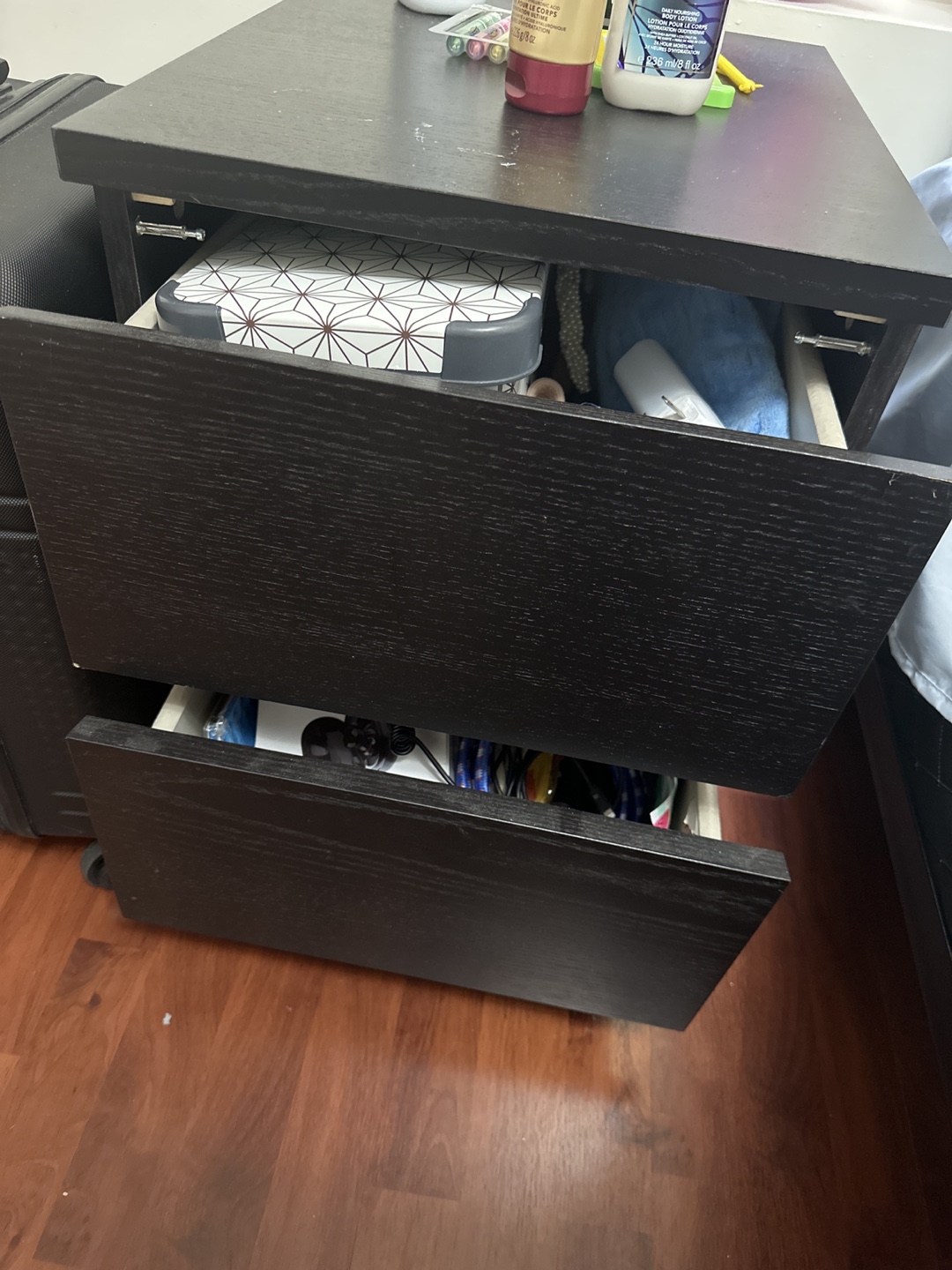 IKEA Hemnes Black-Brown Nightstand