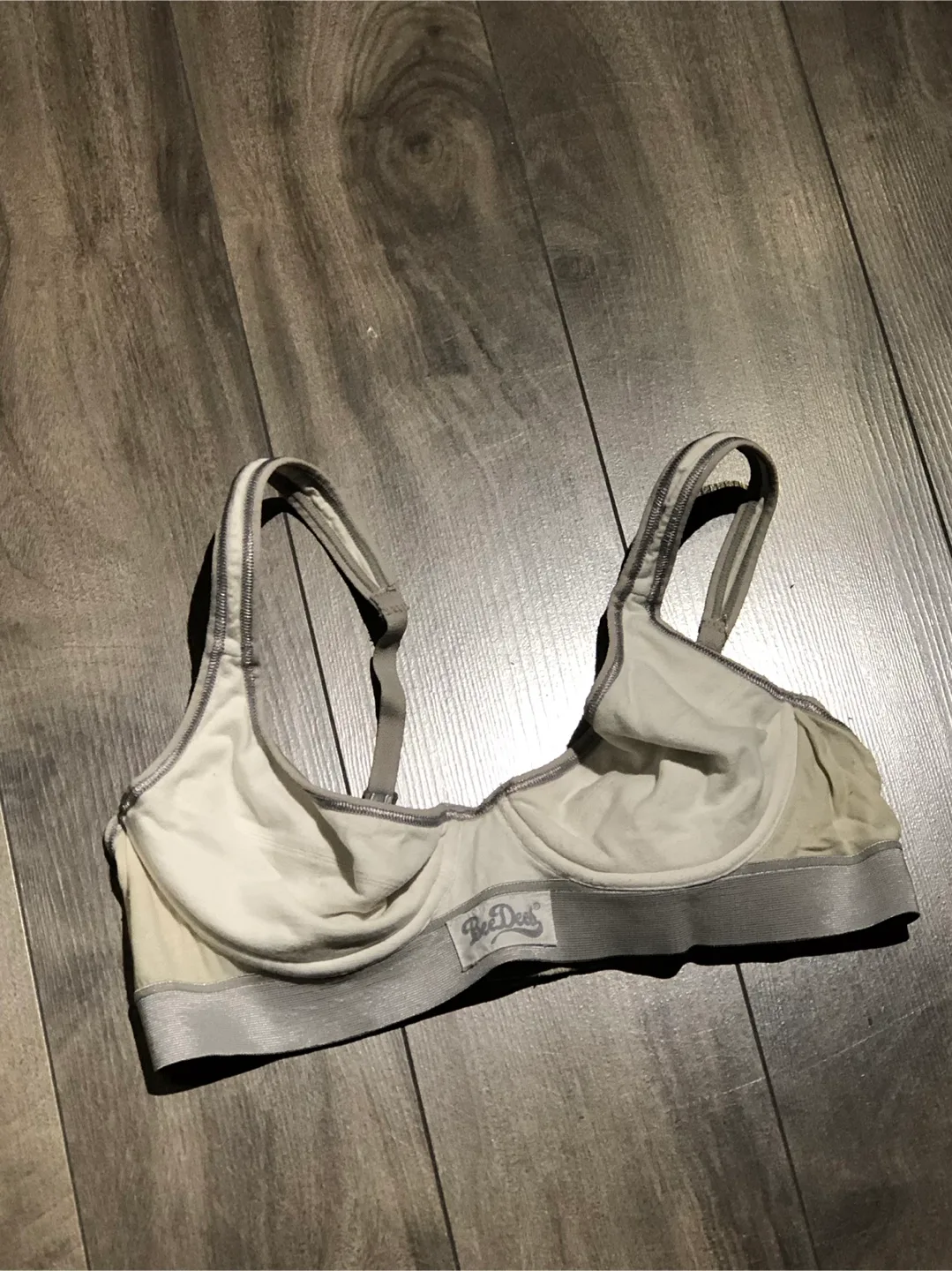 #freecycle BeeDees Bra - White & Grey (XS) thumbnail