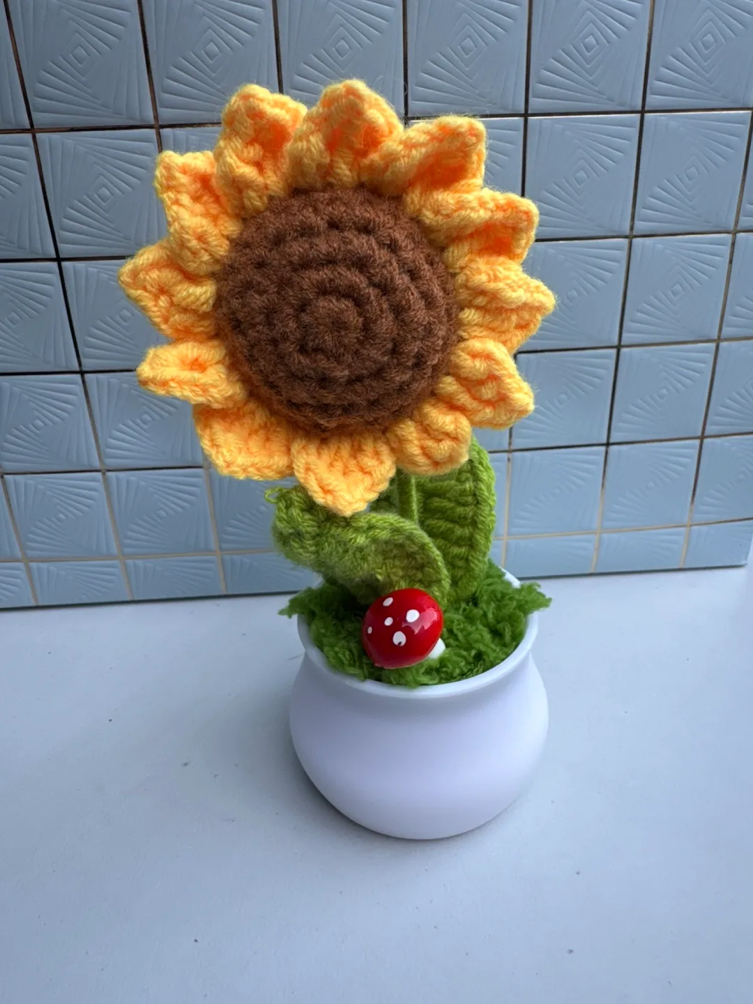 Handmade Crochet Sunflower Plant thumbnail