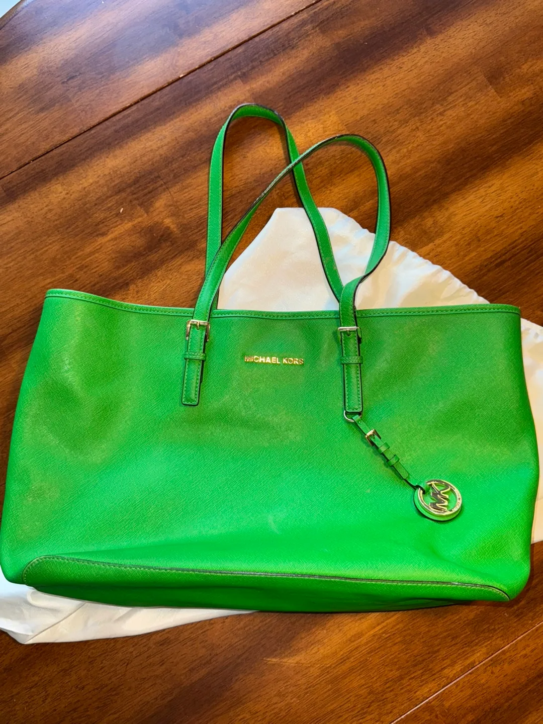 Michael Kors Green Tote Bag thumbnail