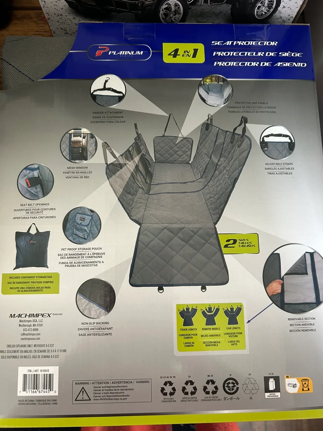 4-in-1 Seat Protector - Fits most cars and SUVs image indicator(2)