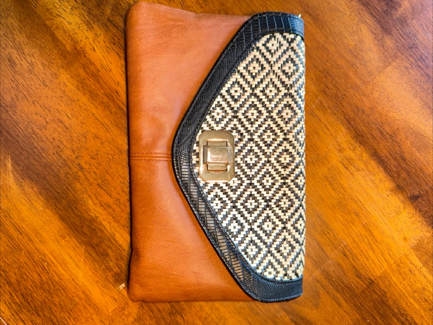 Aldo Brown Clutch with Chain thumbnail