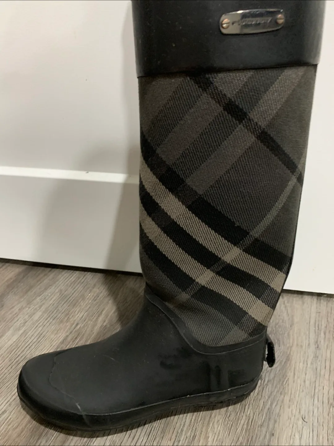 Burberry Plaid Rain Boots thumbnail
