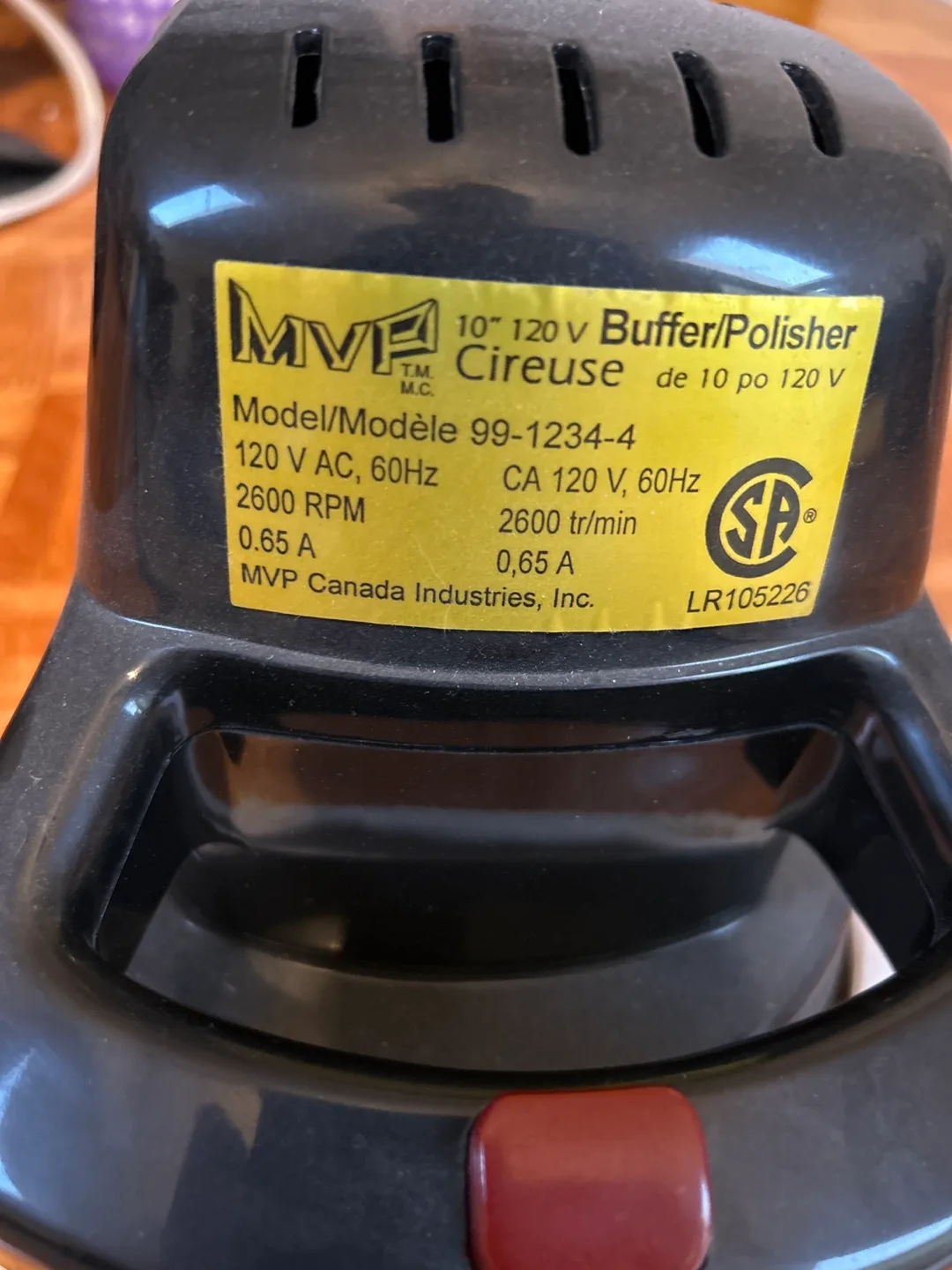 MVP 10" Buffer/Polisher Model 99-1234-4 image indicator(4)