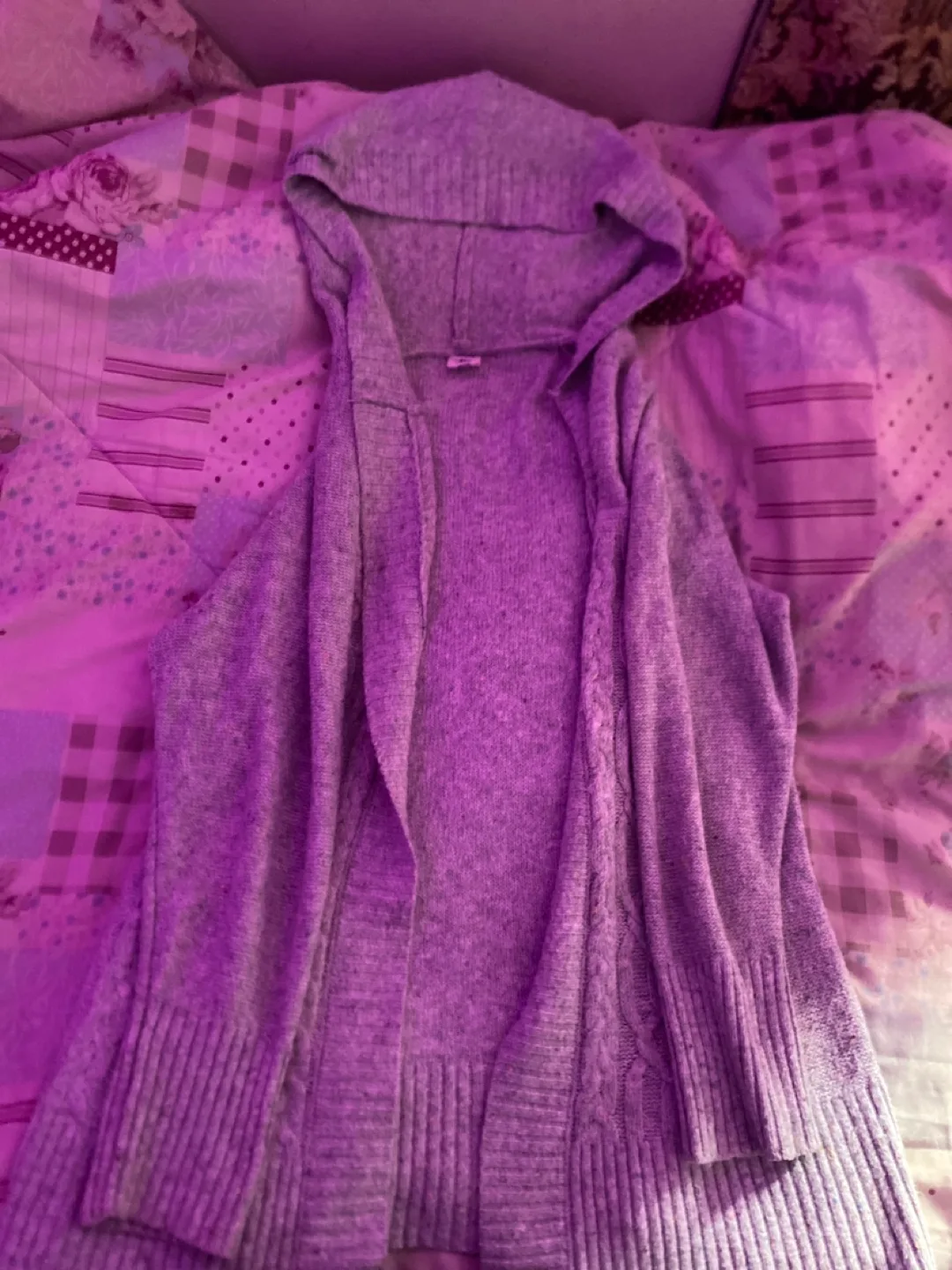 Grey Hooded Cardigan thumbnail