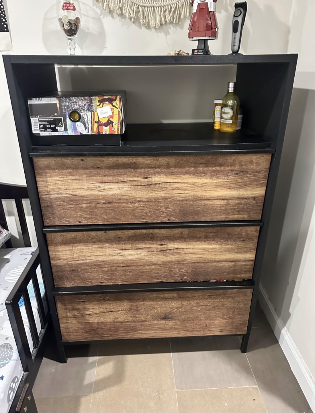Wooden 3-Drawer Dresser