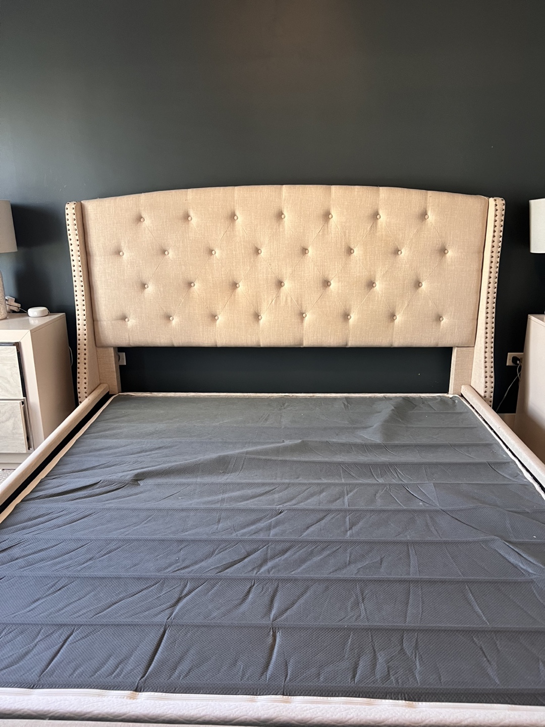 Upholstered Bed Frame with Headboard