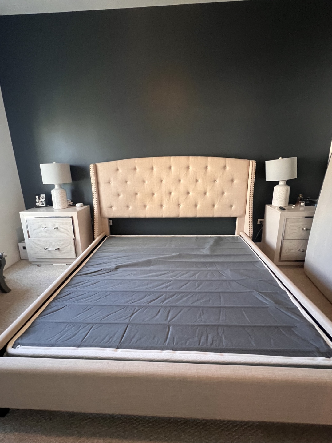 Upholstered Bed Frame with Headboard - photo 2