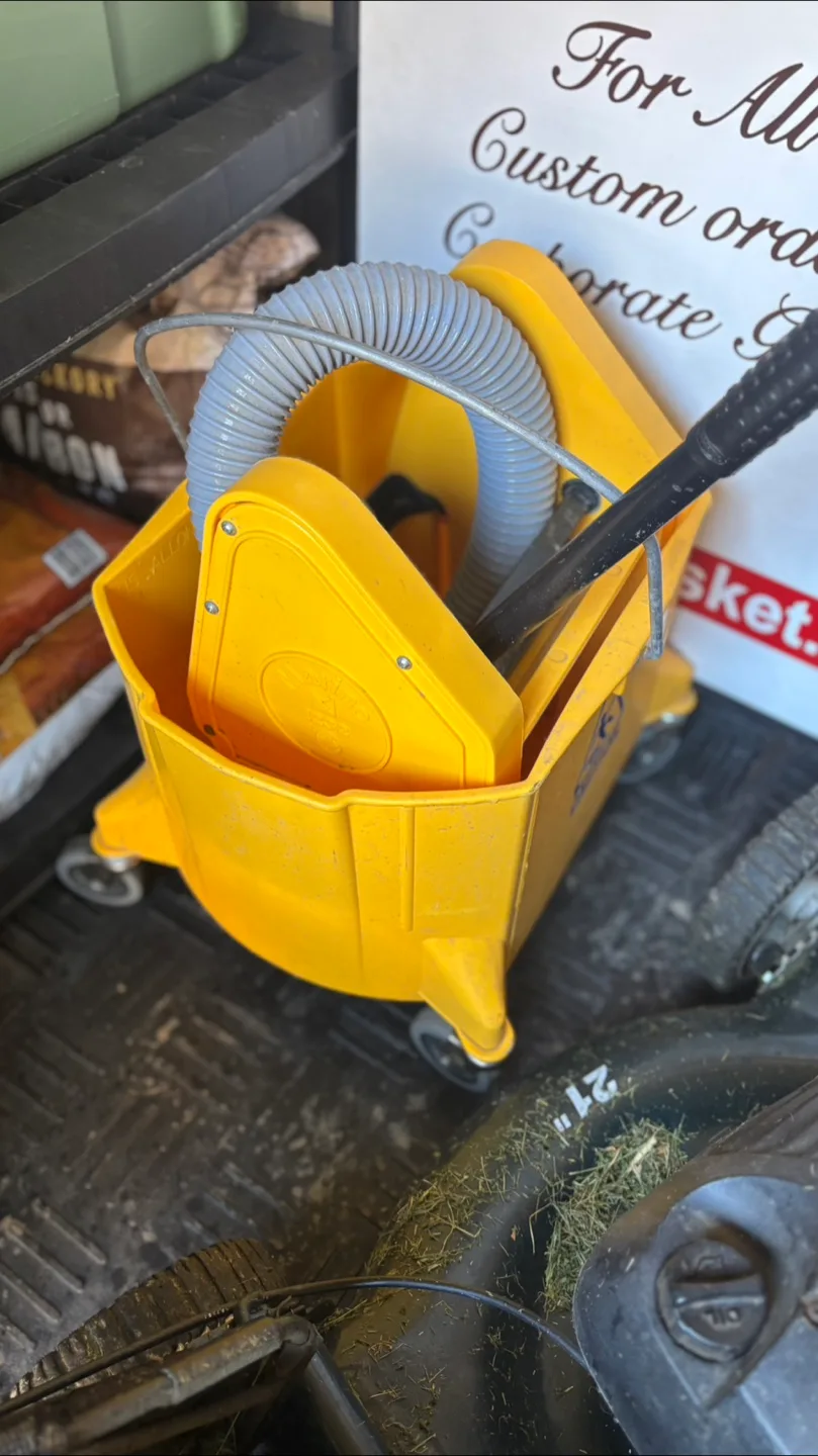 Yellow Shop Vac Cart