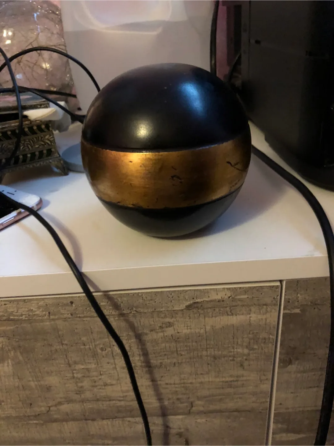 Black and Gold Decorative Sphere - #freecycle thumbnail