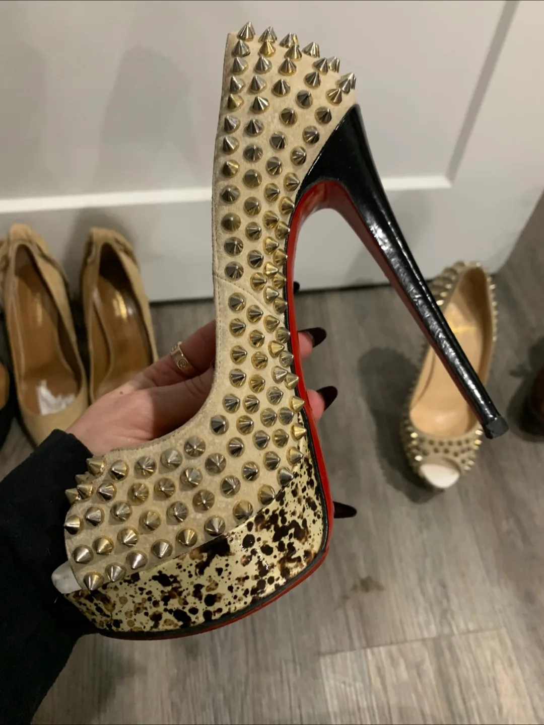 Christian Louboutin Studded Heels - Size 37 thumbnail