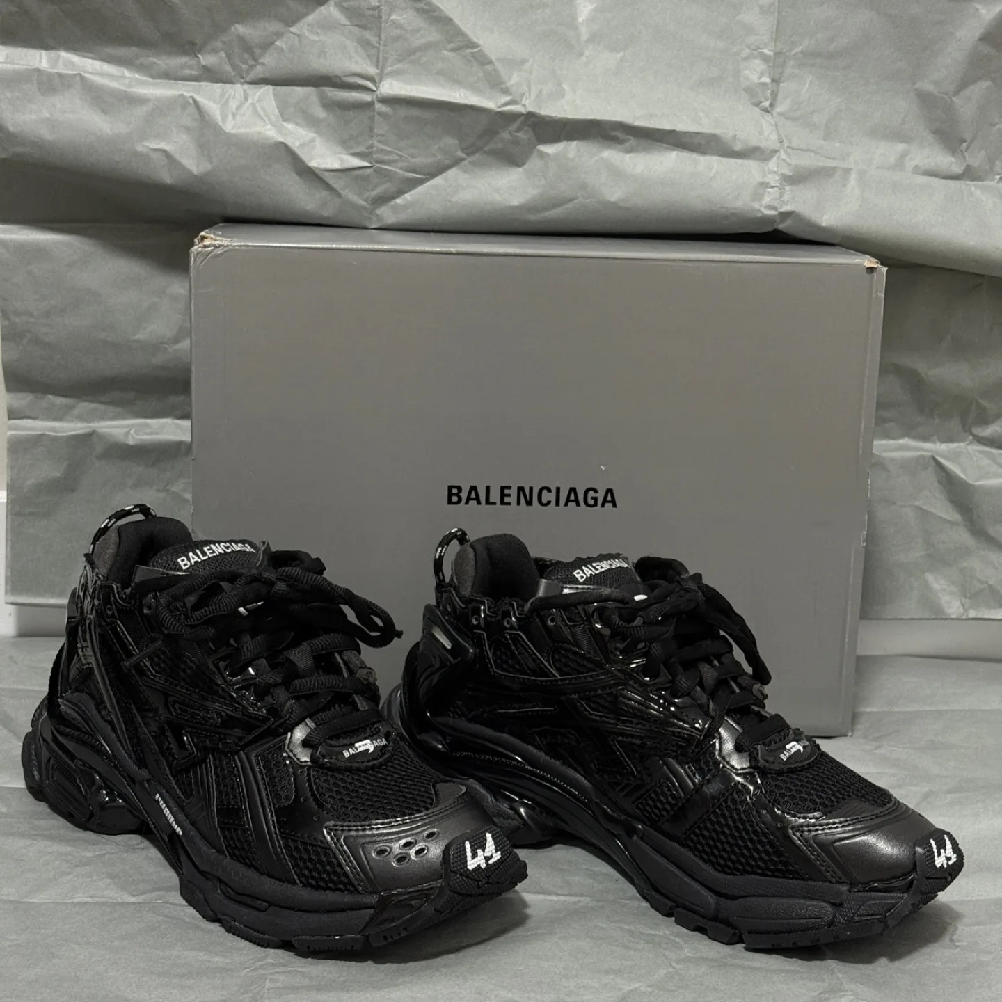 Balenciaga Runner Black Sneakers - Size US8 EU41 thumbnail