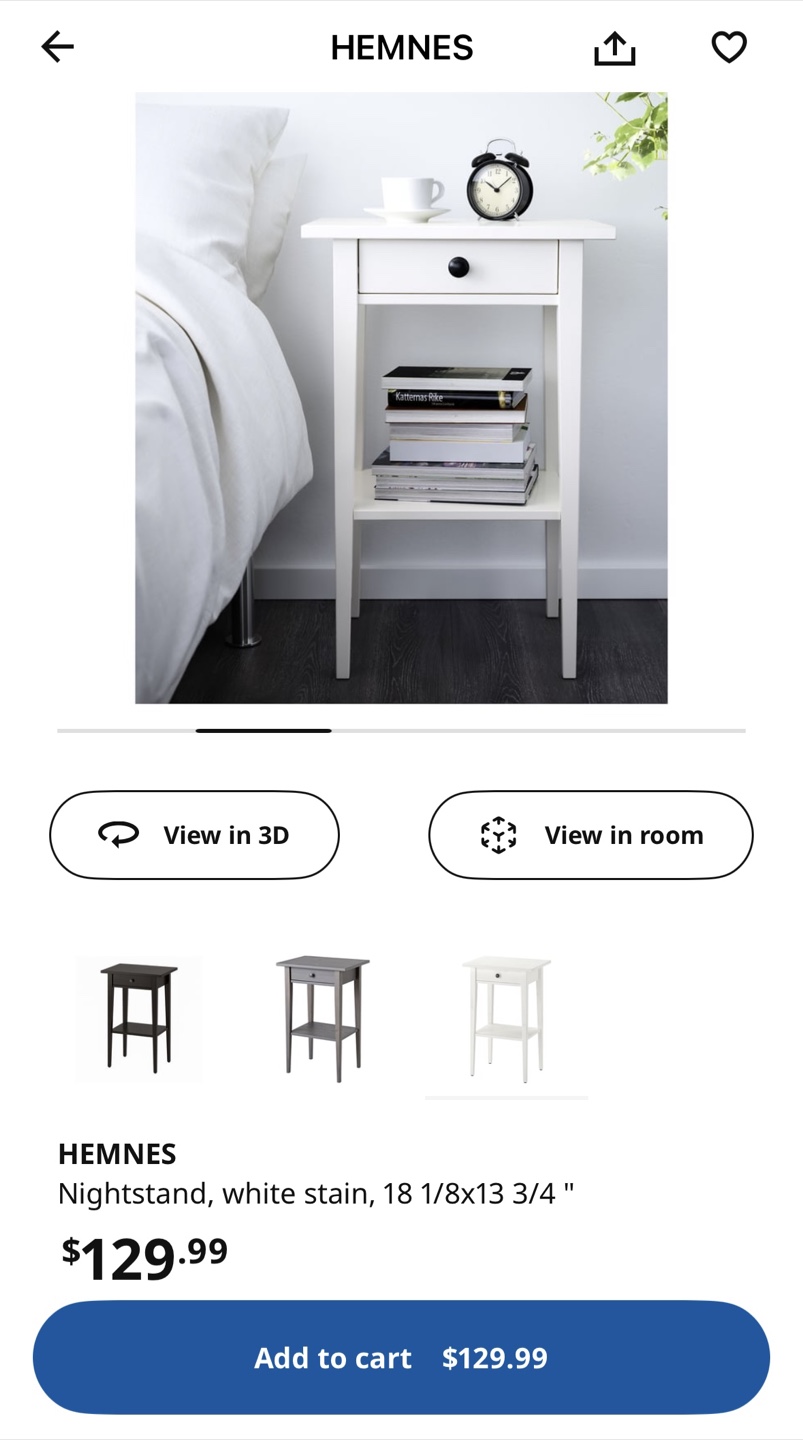 IKEA Hemnes White Nightstand - photo 5