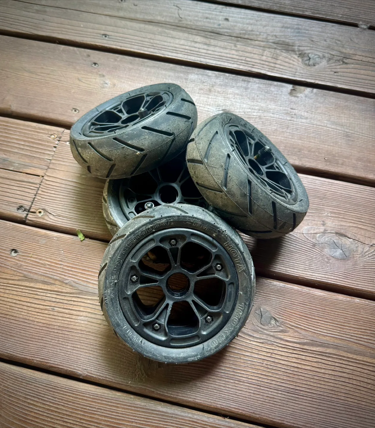 150mm Off-Road Pneumatic Wheels + Hubs + Tubes thumbnail