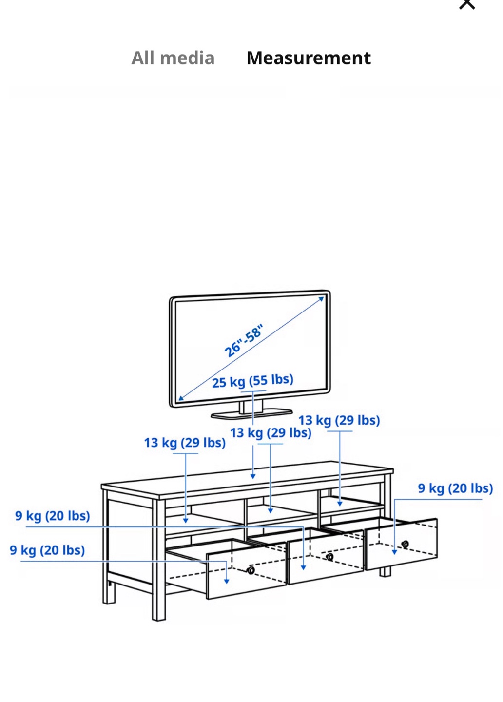 IKEA Hemnes Black-Brown TV Stand - photo 2