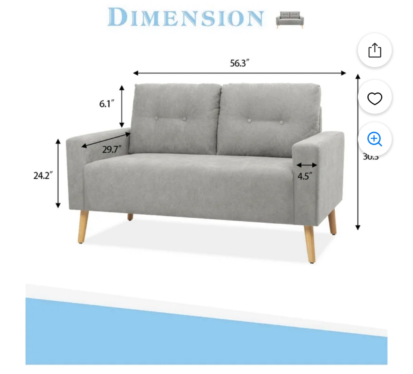 Loveseat Sofa - photo 3