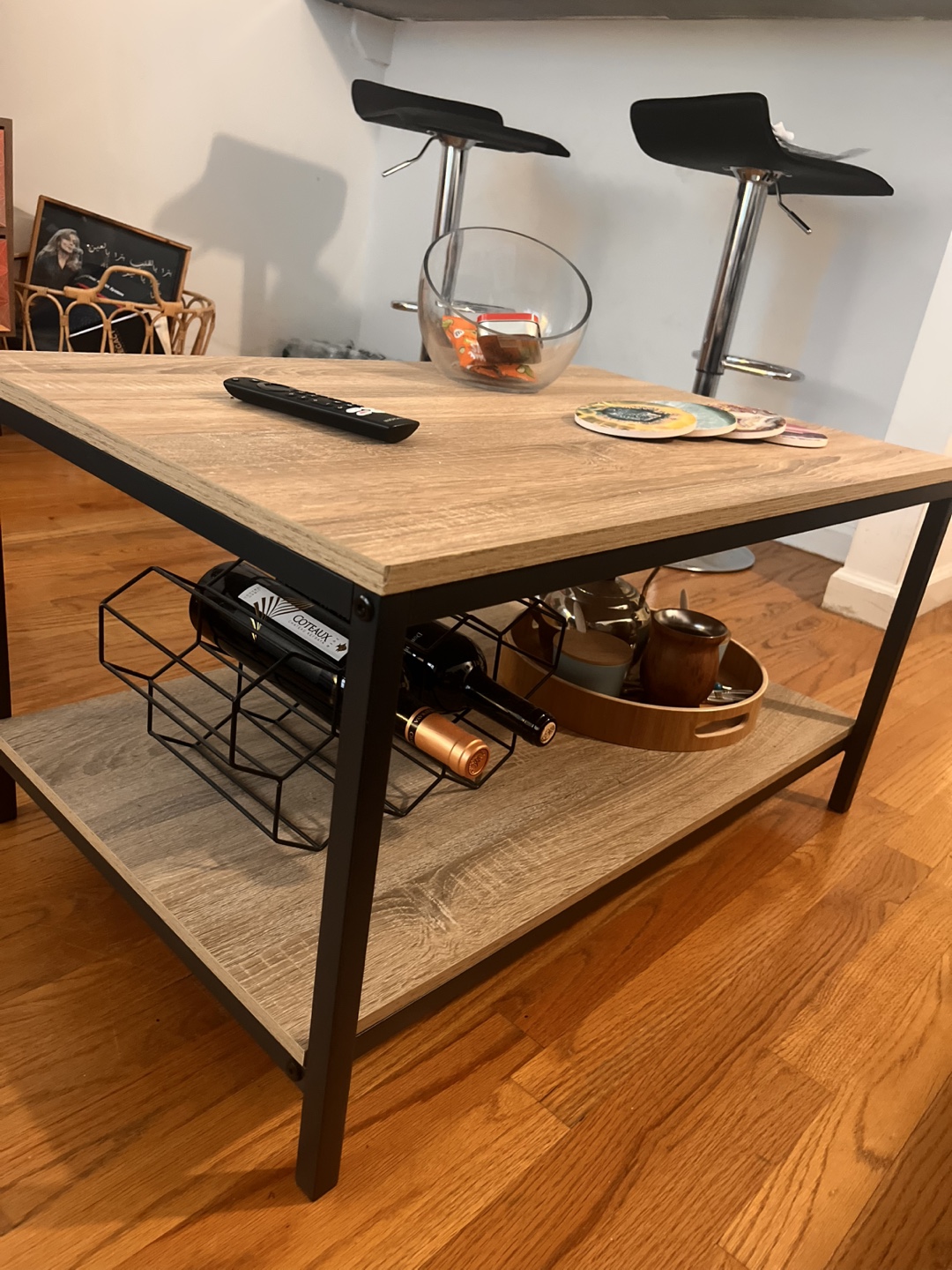Wood and Metal Coffee Table