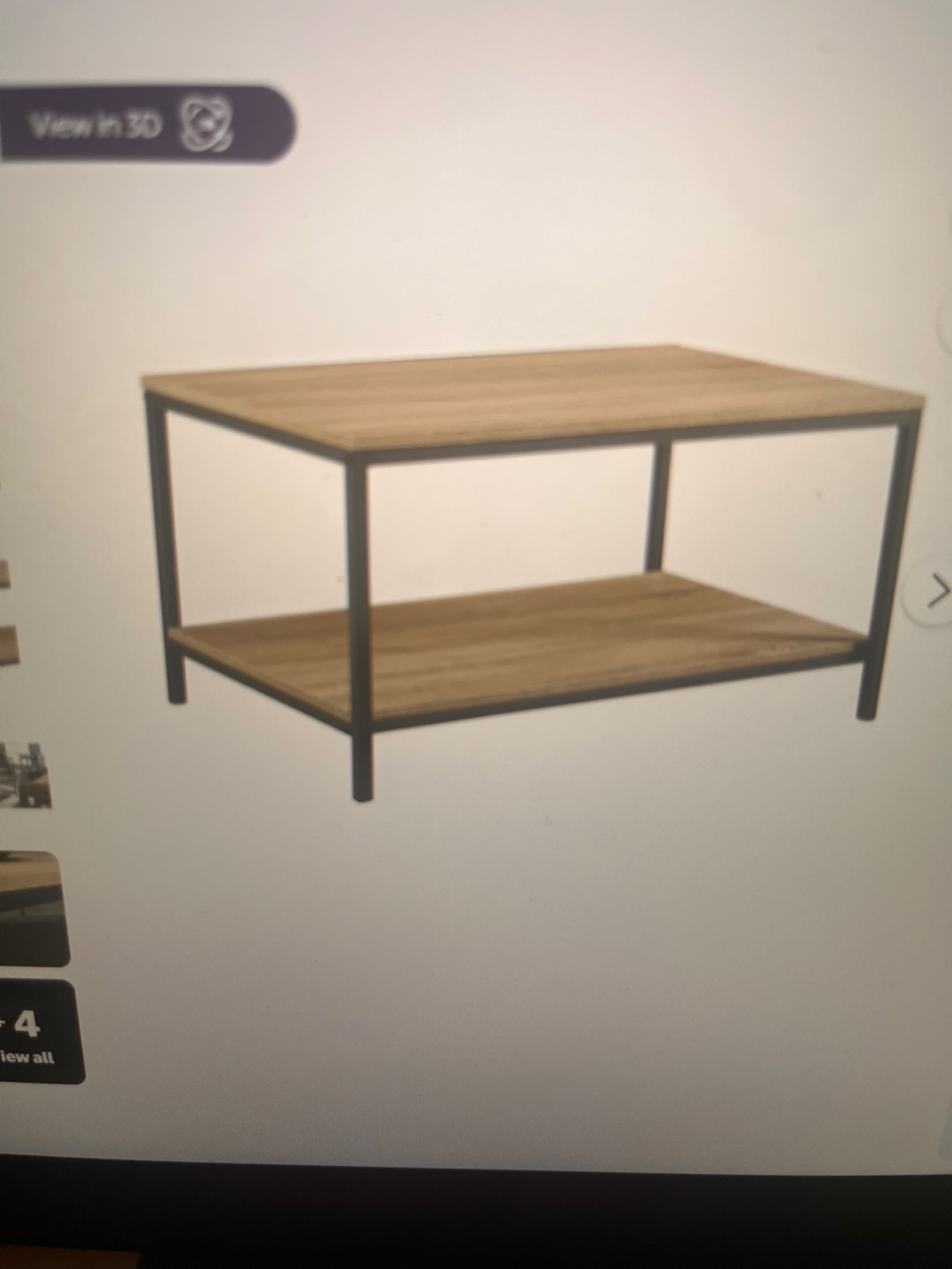 Wood and Metal Coffee Table - photo 2