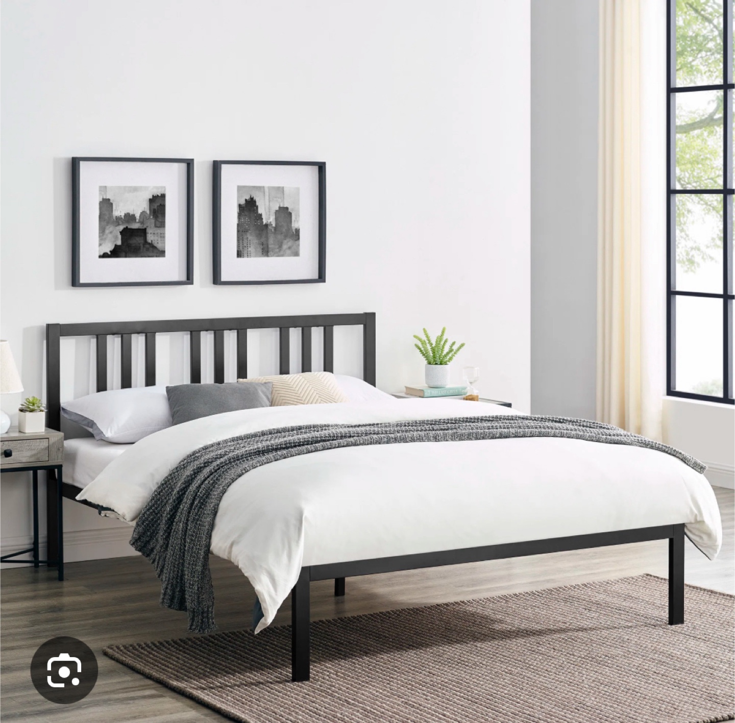 Black Metal Bed Frame - Full Size