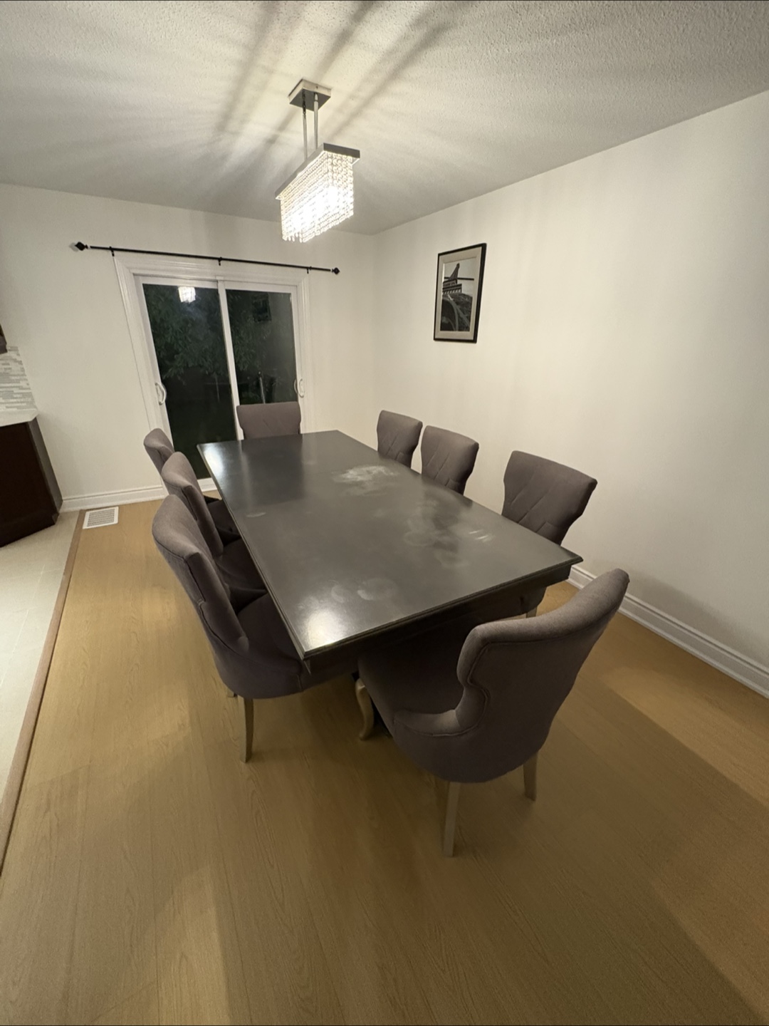 Dining Table with 8 Chairs - Grey - photo 3