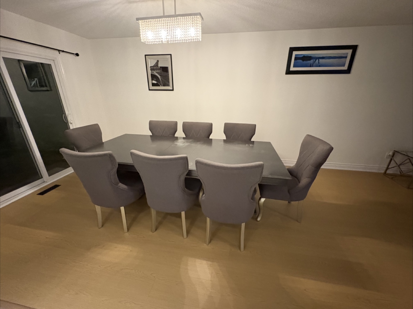Dining Table with 8 Chairs - Grey - photo 2