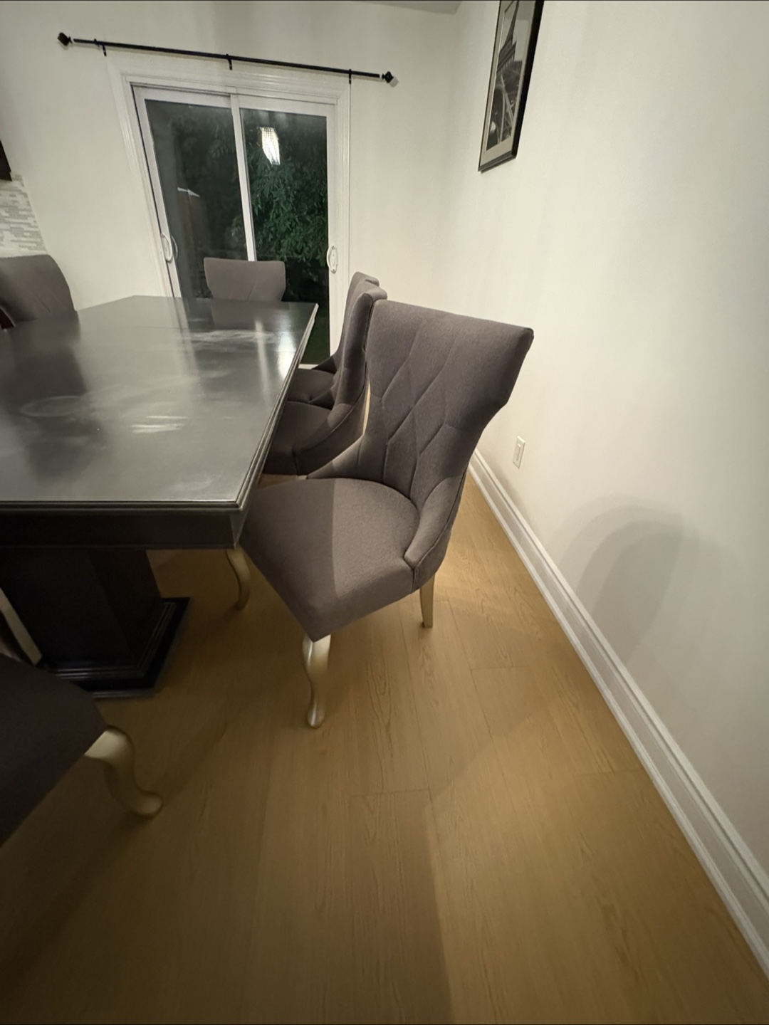 Dining Table with 8 Chairs - Grey - photo 4