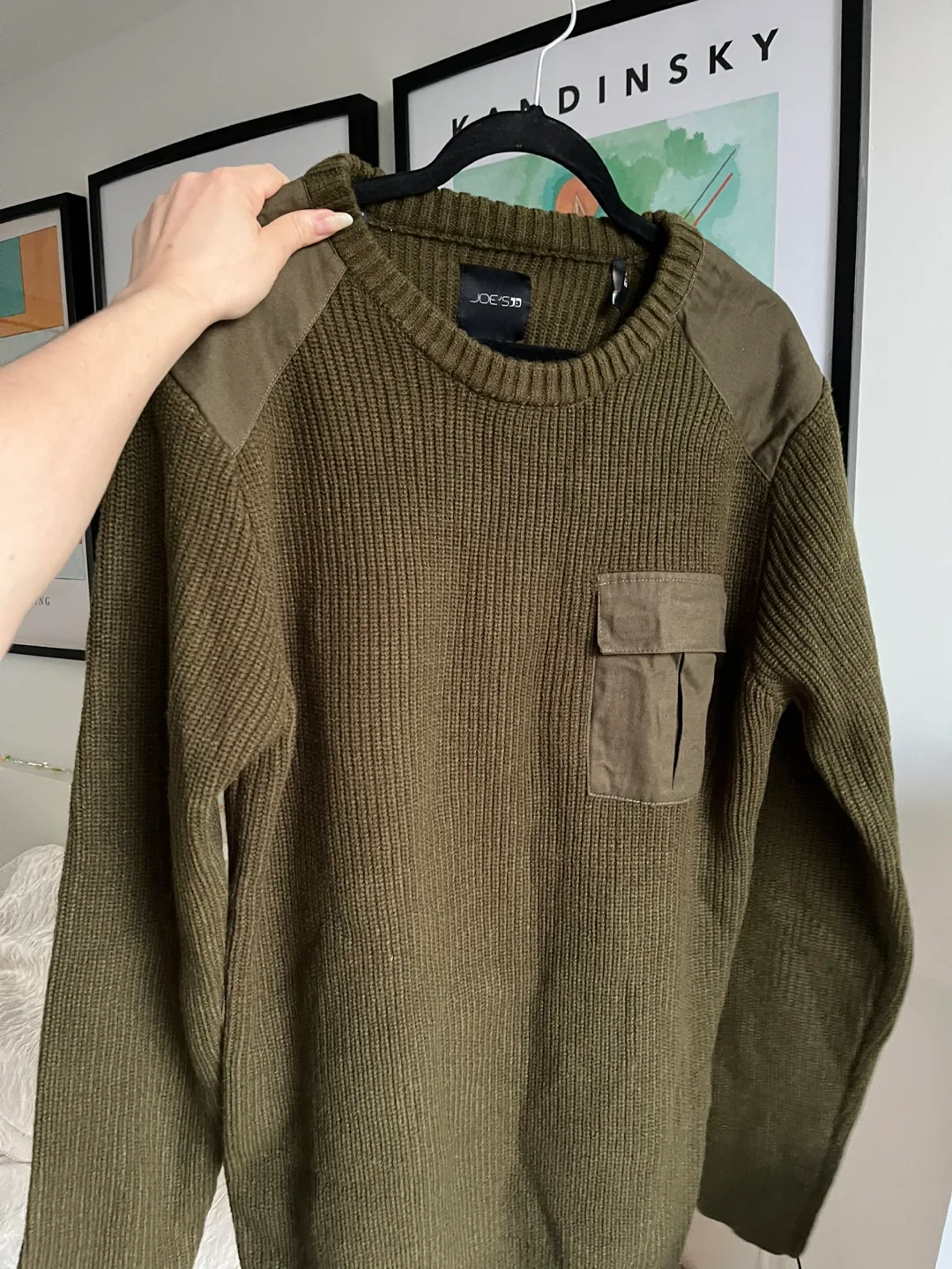 Joe's Jeans Olive Green Thick Knit Sweater thumbnail