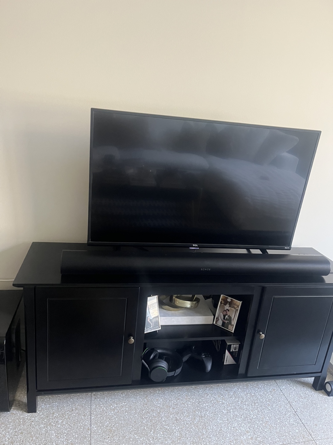 Black media console - photo 2