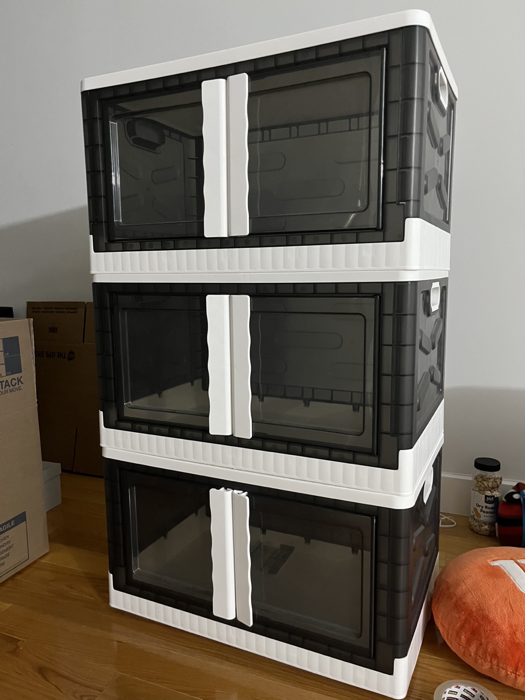78 Quart Collapsible Storage Bins with Lids - 3 Pack