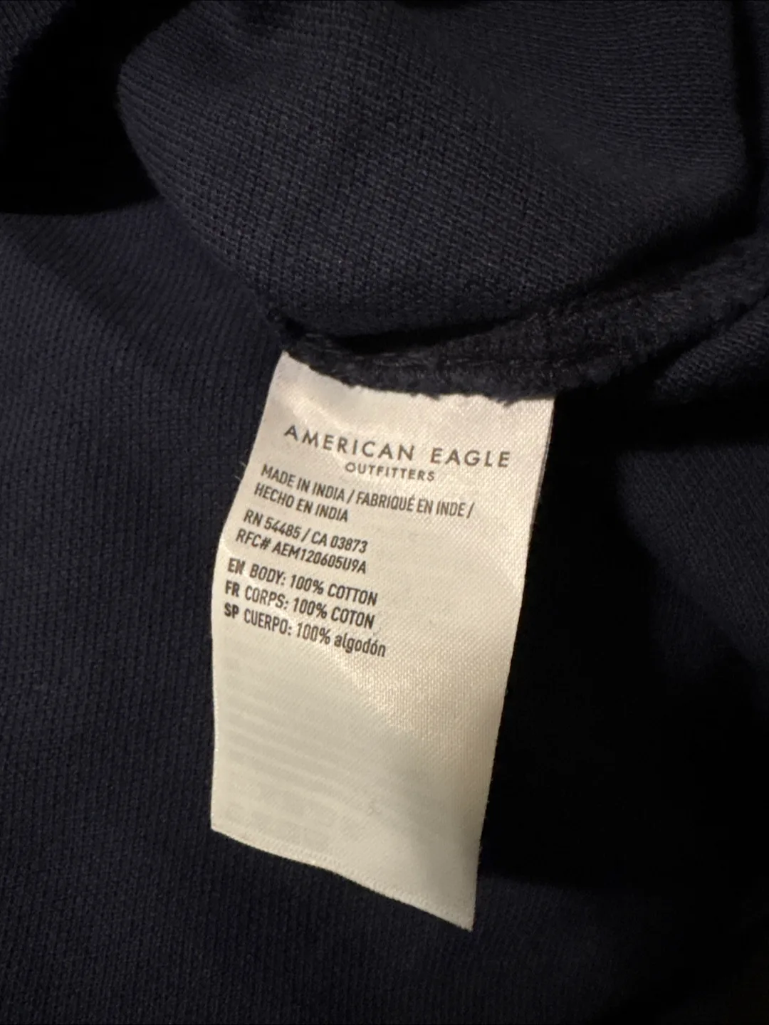 American Eagle Boxy Fit Navy T-Shirt image indicator(4)