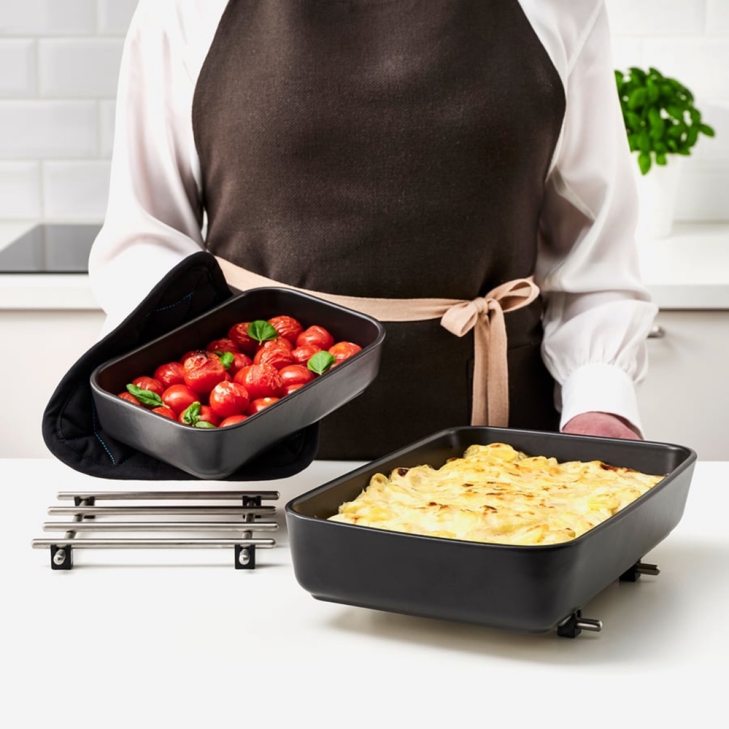 LYCKAD Oven/Serving Dish – Set of 2 (Dark Gray) - photo 2